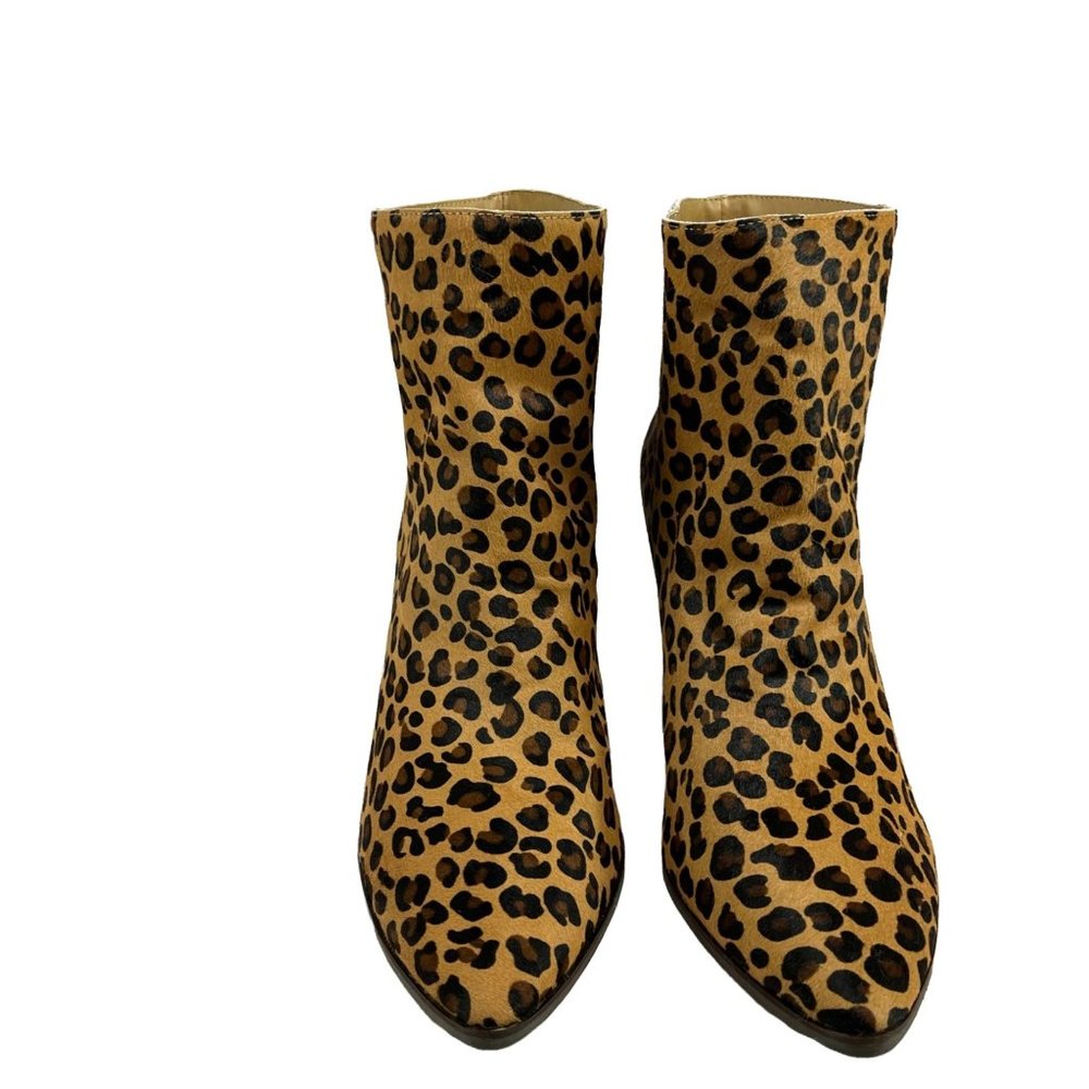 Lucky Brand Munise Leopard Print Calf Hair Booties Slip On Size 9 - Picture 2 of 10